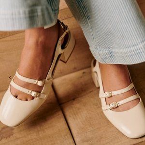 Sezane Paula Slingbacks (White lacquer, US 9)